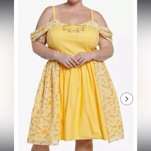 NWT Her Universe Disney Beauty And The Beast Belle Cold Shoulder Dress